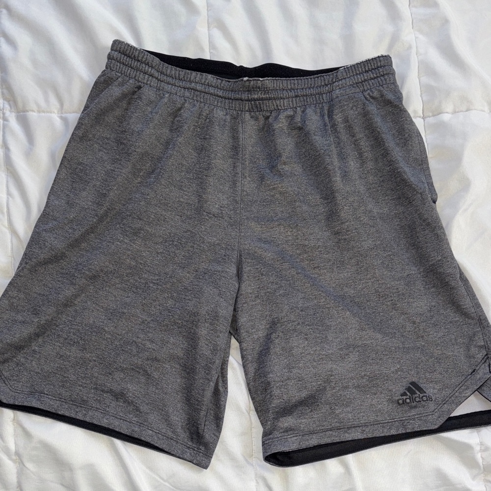 Adidas Men's Heather Gray Athletic Shorts